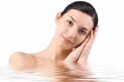 portrait of fresh and beautiful brunette woman
