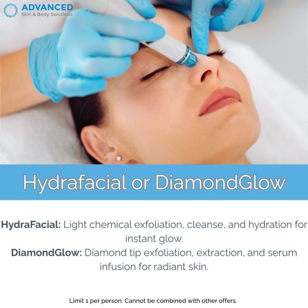Hydrafacial or Diamond Glow 3pk